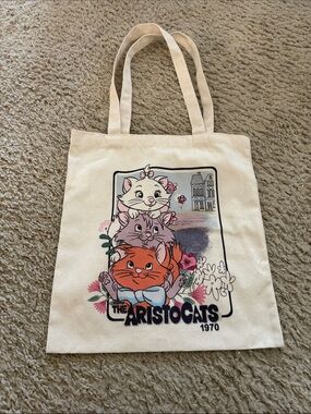 New Without Tags The Aristocats Cream Tote Bag with Cat Design